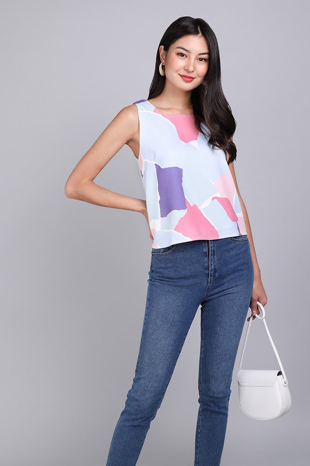 Fine Art Top In Abstract Prints