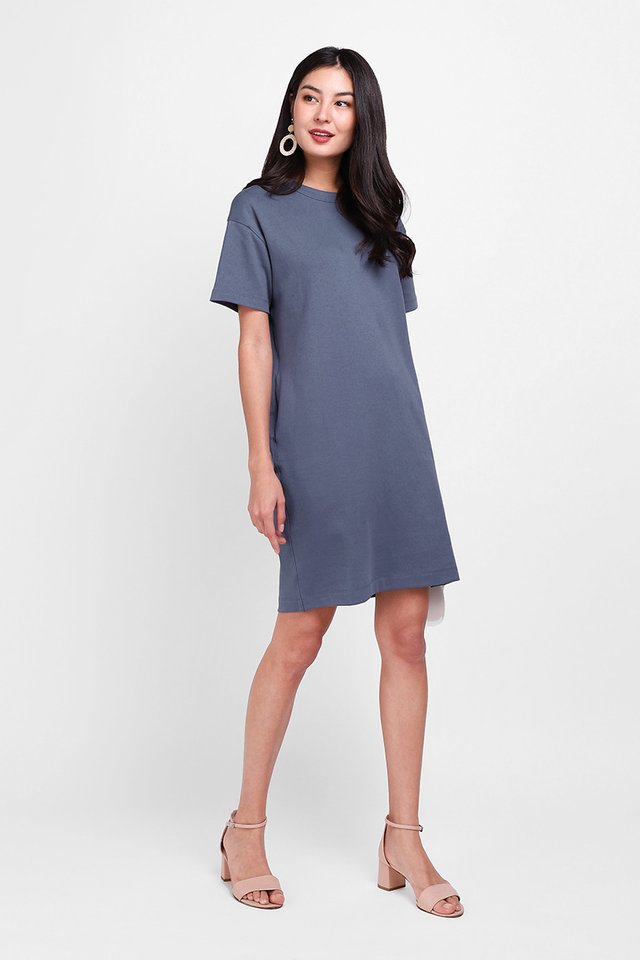 River Dress In Muted Blue