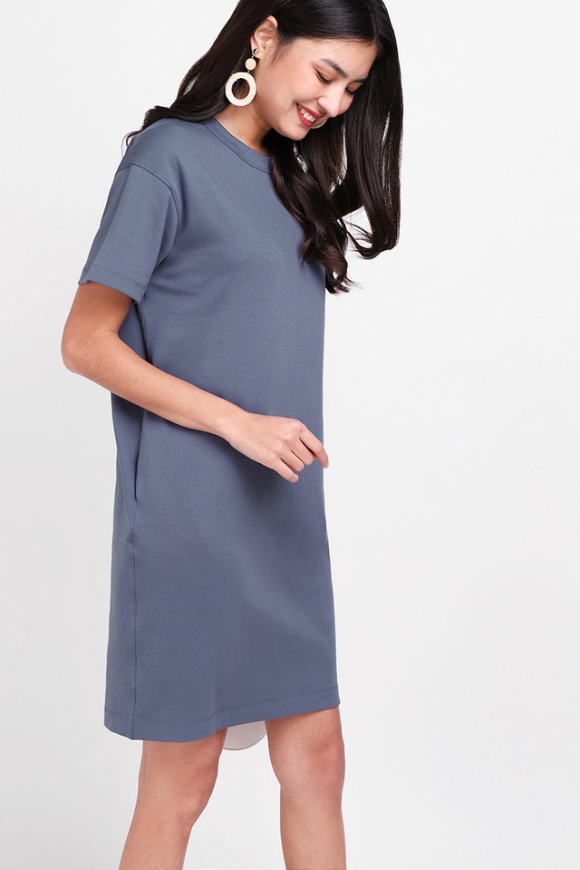 River Dress In Muted Blue