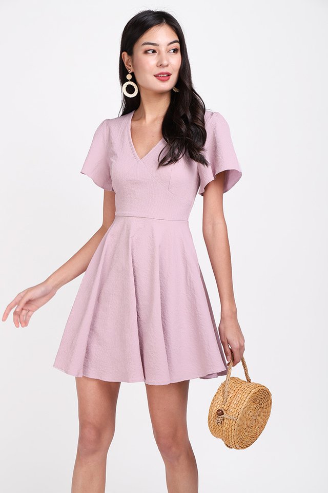 Holiday Spirits Dress In Dusty Pink
