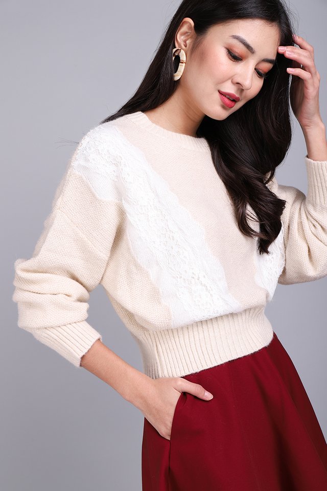Sweater Season Pullover In Soft Cream