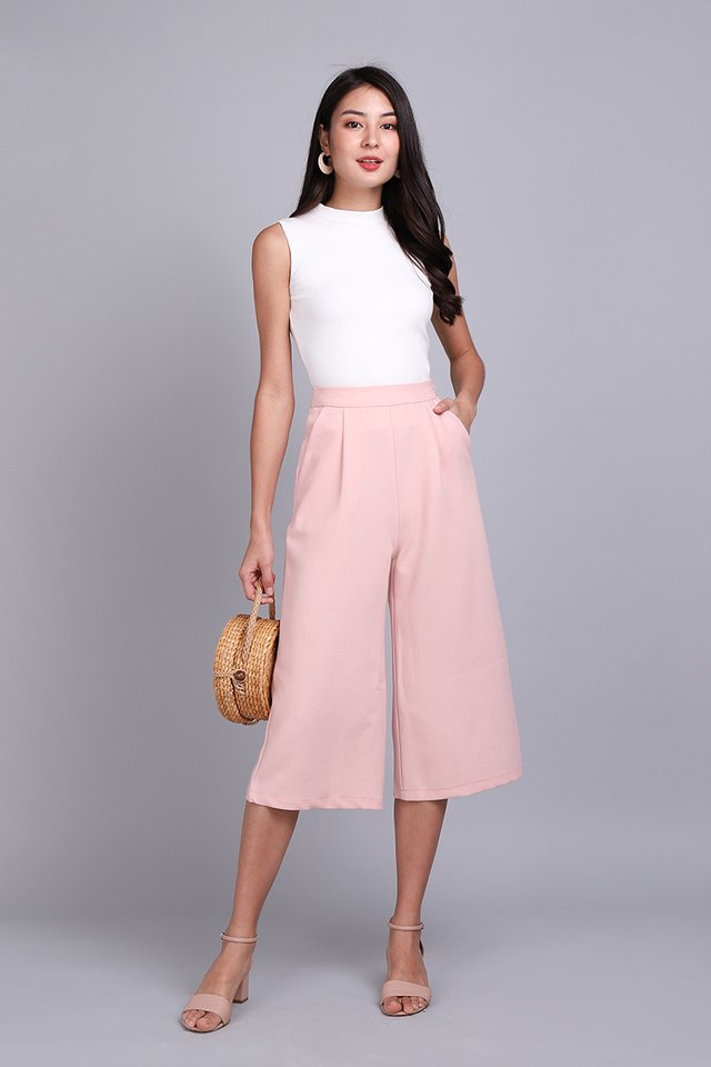 Sophia Culottes In Soft Pink