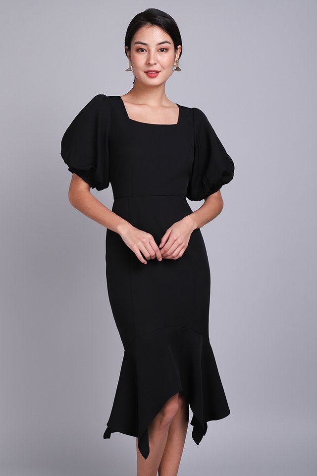 Spring Odyssey Dress In Classic Black