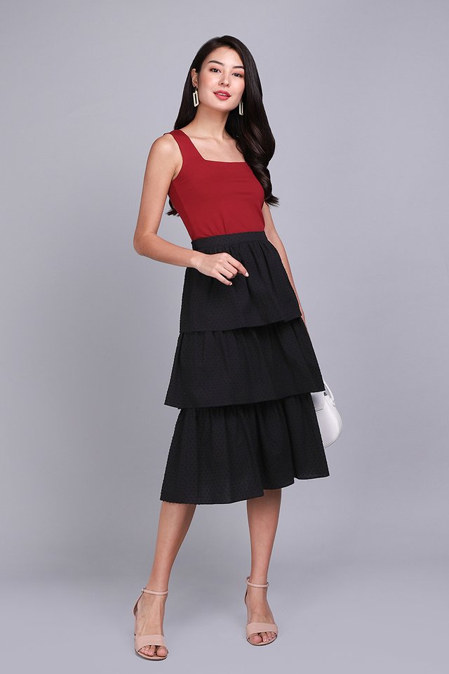 Holiday Cheer Skirt In Classic Black