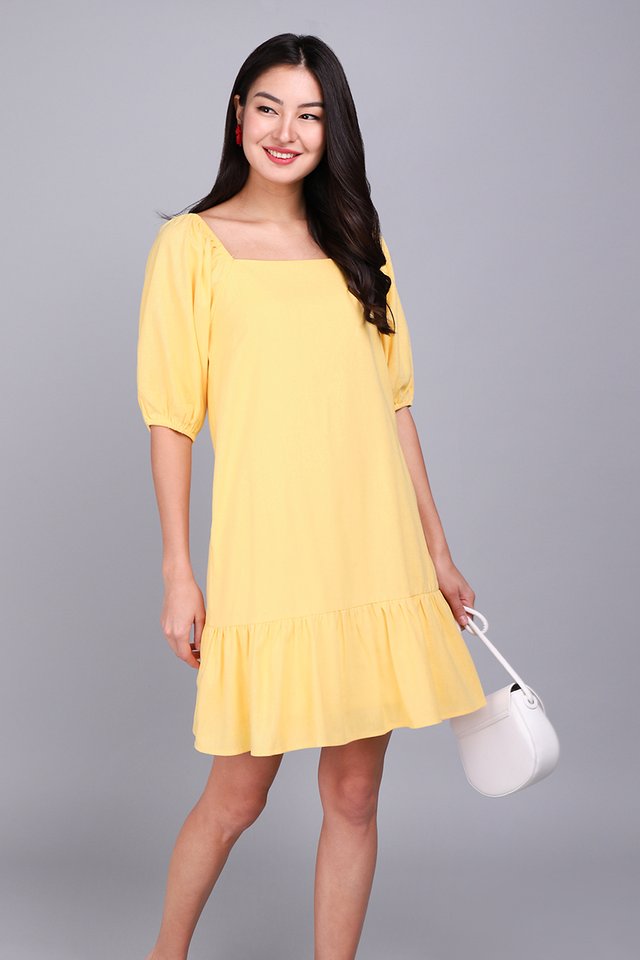 Fortune Favours The Bold Dress In Sunshine Yellow