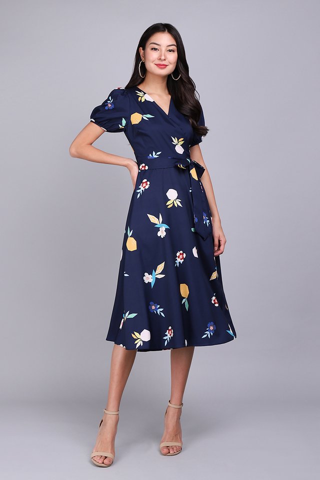 [BO] Fruit For Thought Dress In Blue Prints 