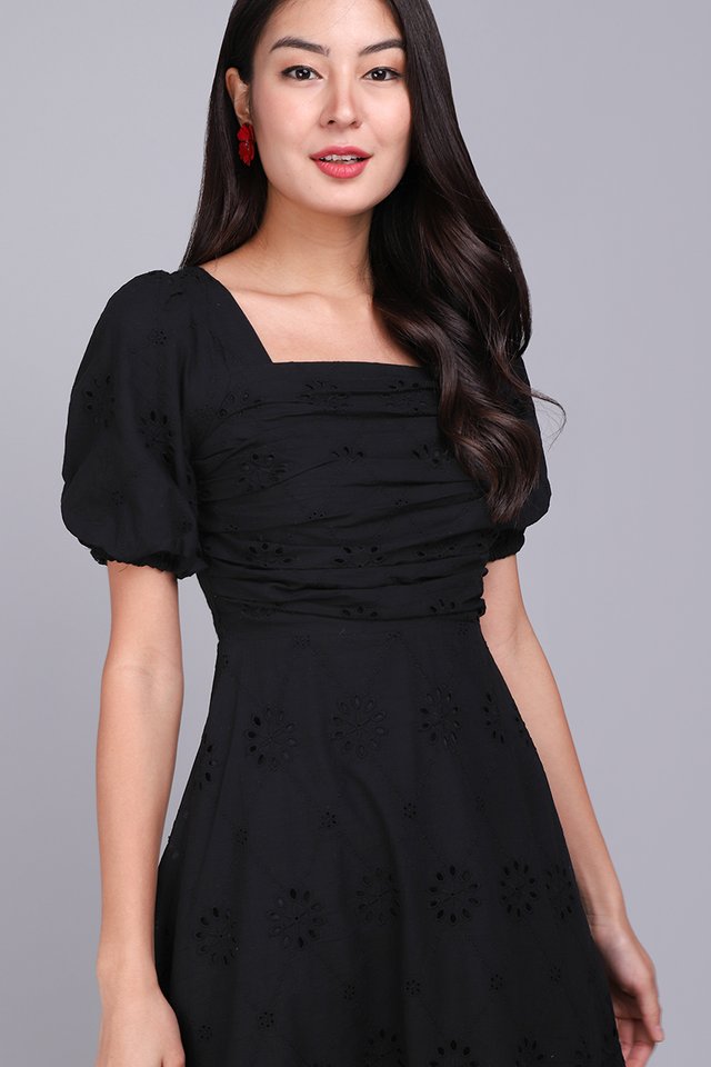 [BO] Sing A Song Of Spring Dress In Classic Black 