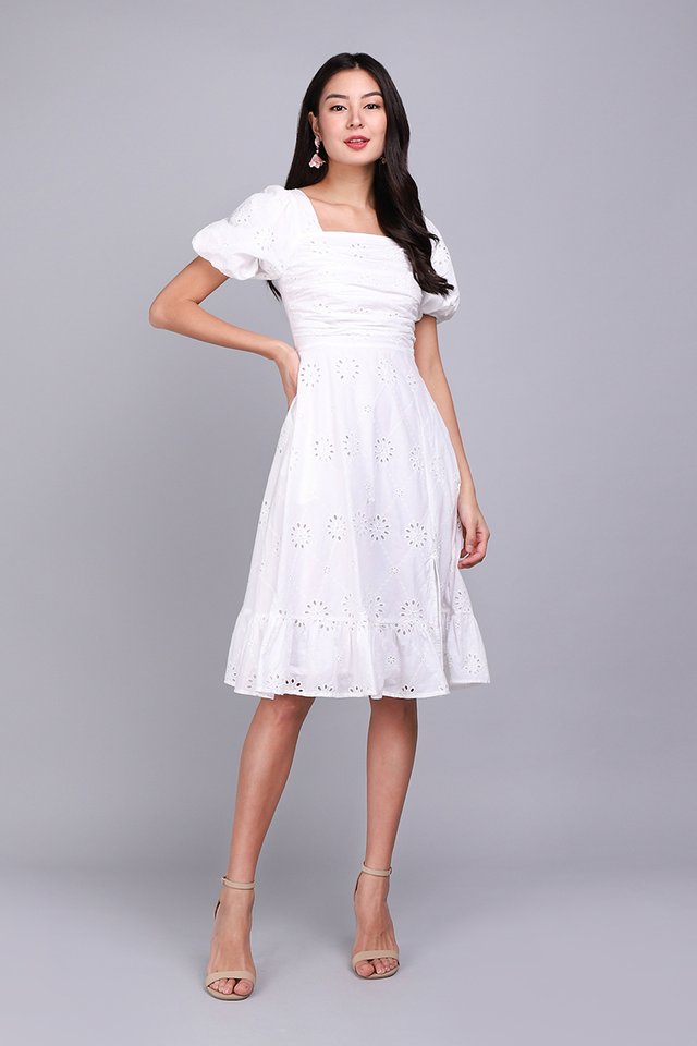 [BO] Sing A Song Of Spring Dress In Classic White 