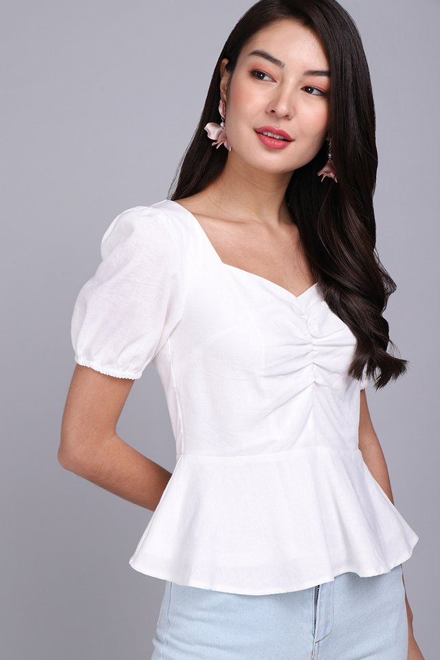 Be My Girl Top In Classic White
