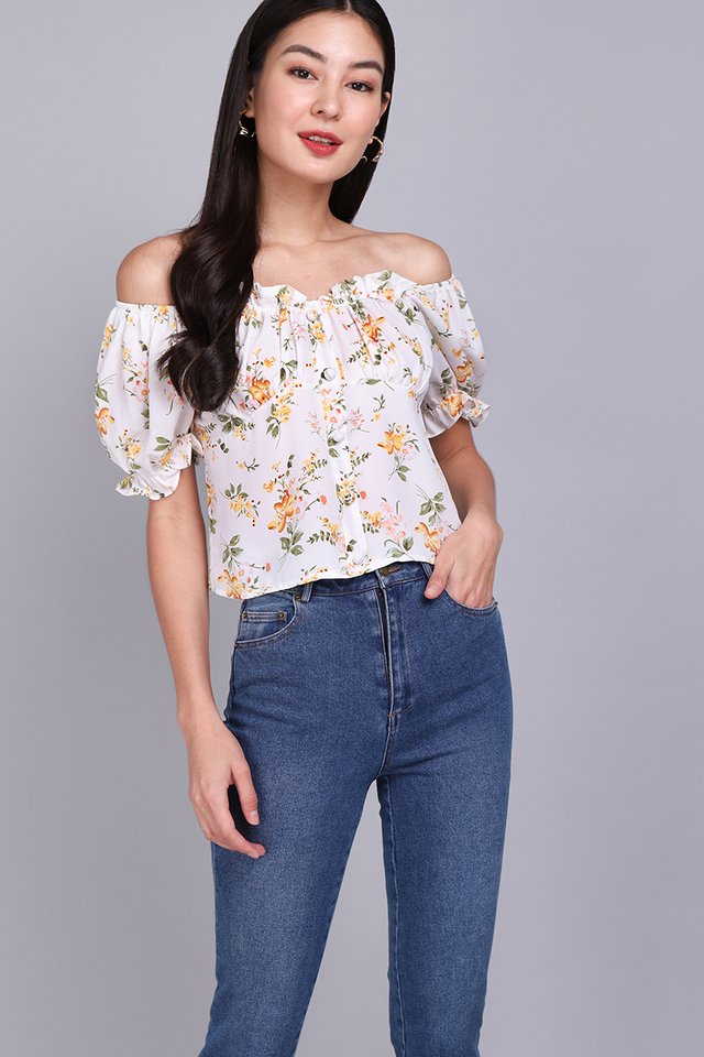Forecast of Sunshine Top In Yellow Florals