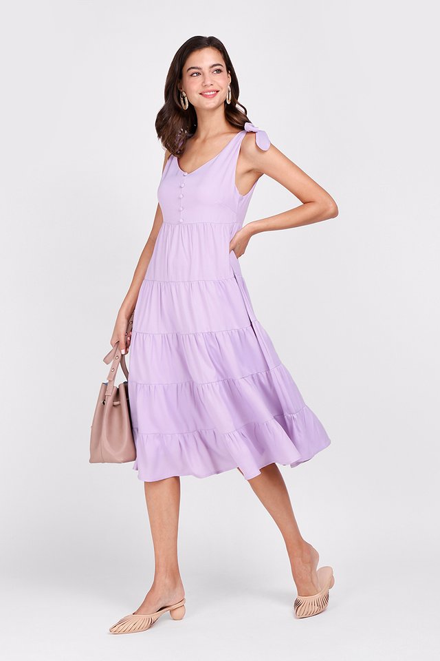 Tiers Of Happiness Dress In Lavender