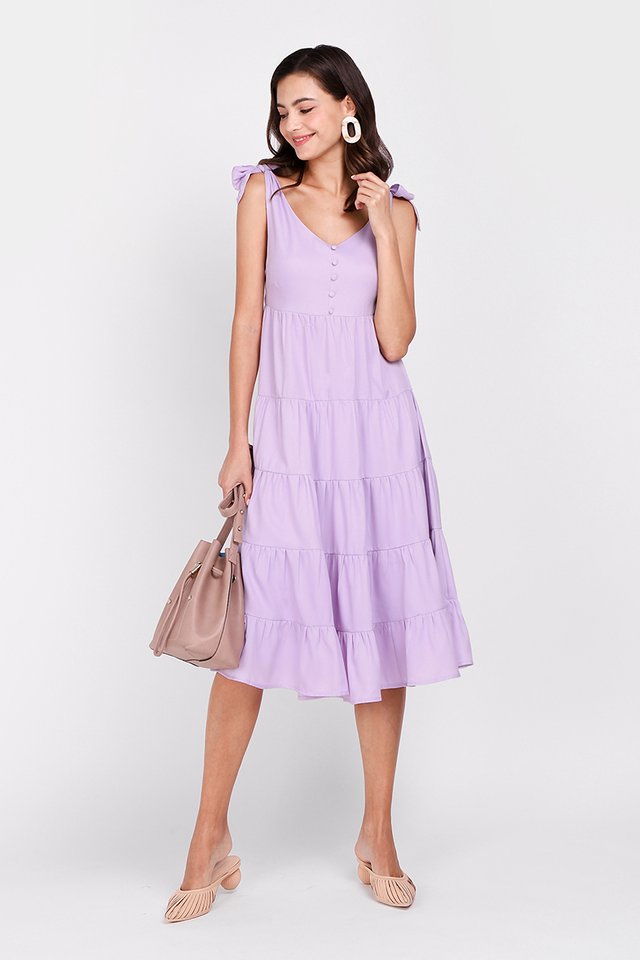 Tiers Of Happiness Dress In Lavender