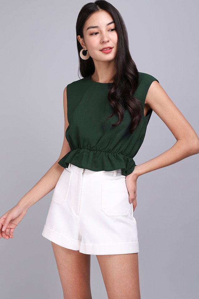 New Yorker Top In Forest Green