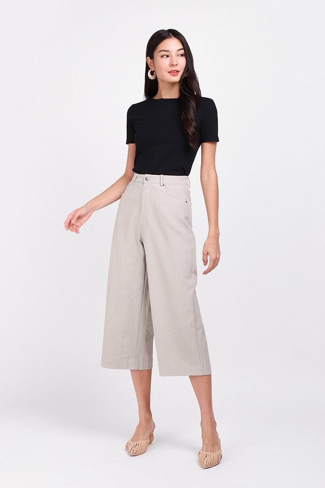 Charlie Culottes In French Grey 