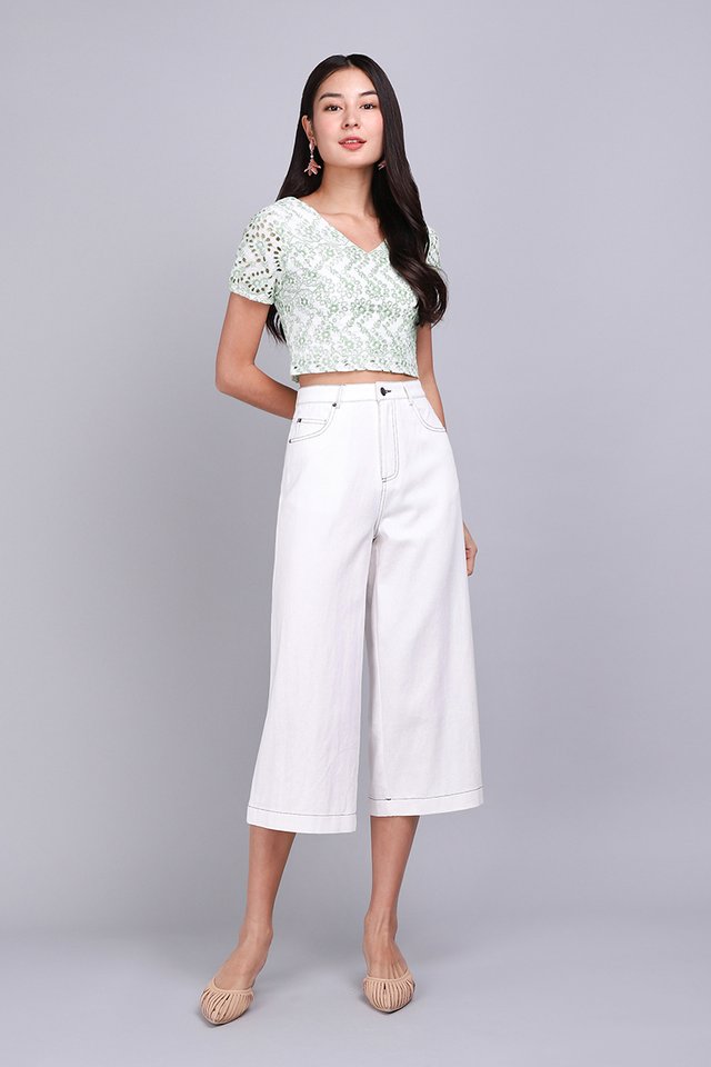 Charlie Culottes In Classic White