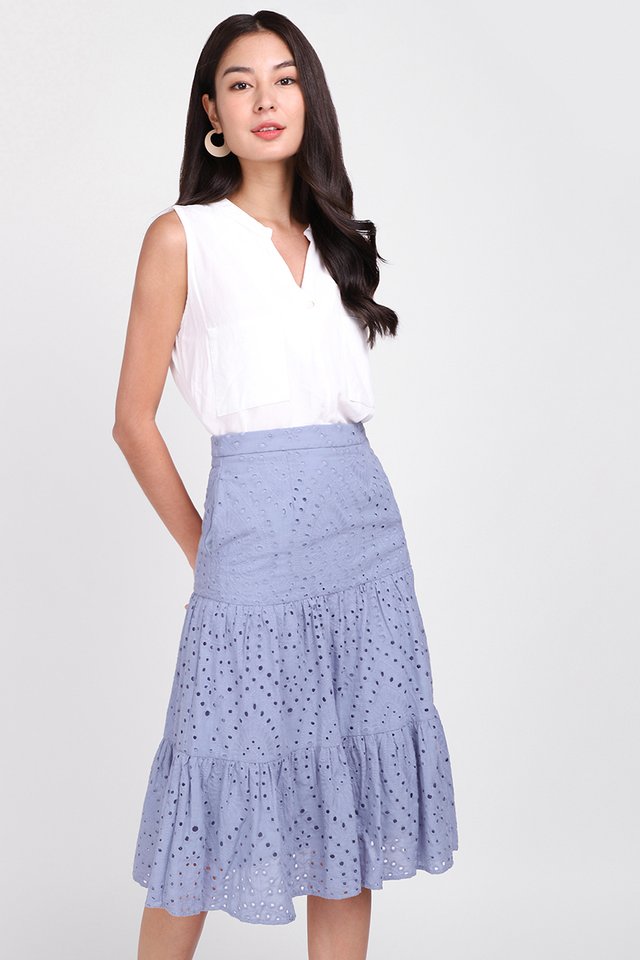Breeze Into Spring Skirt In Periwinkle