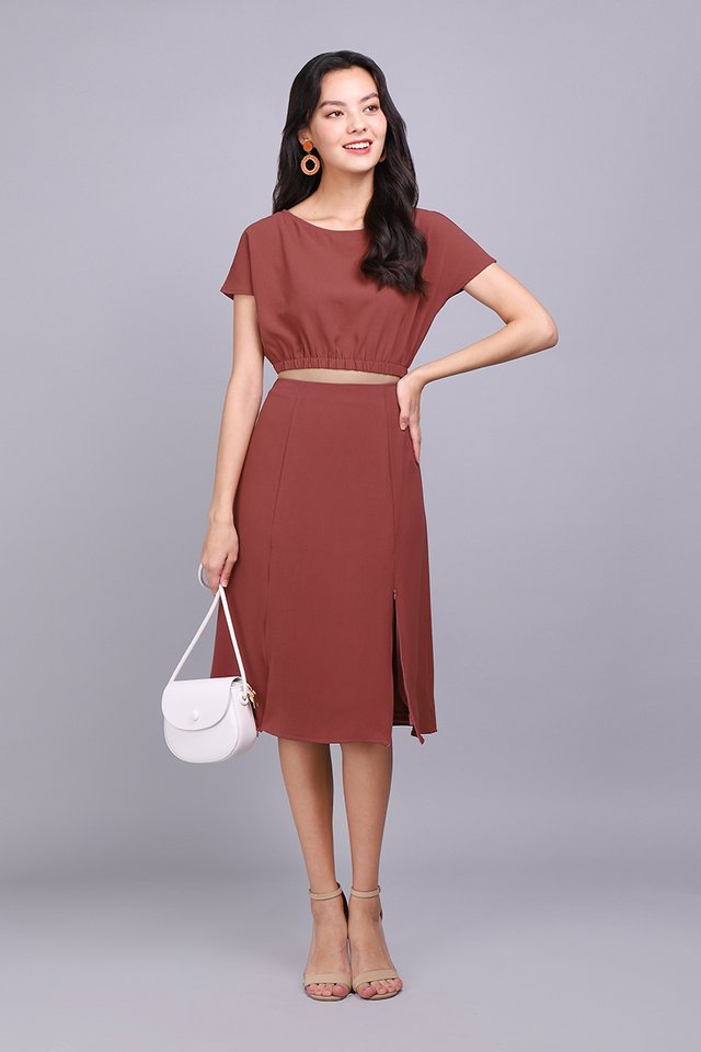 State Of Elegance Skirt In Tea Rose