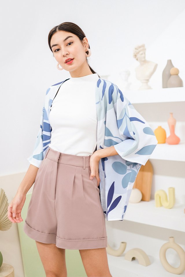 Spring Dreams Kimono In Blue Prints