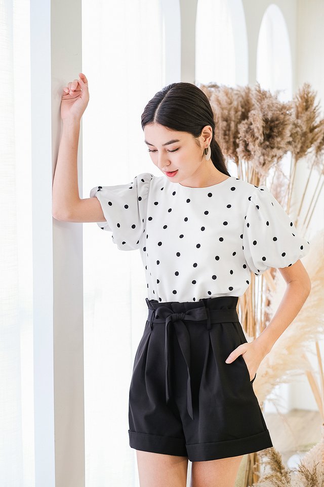 Maia Top In White Dots