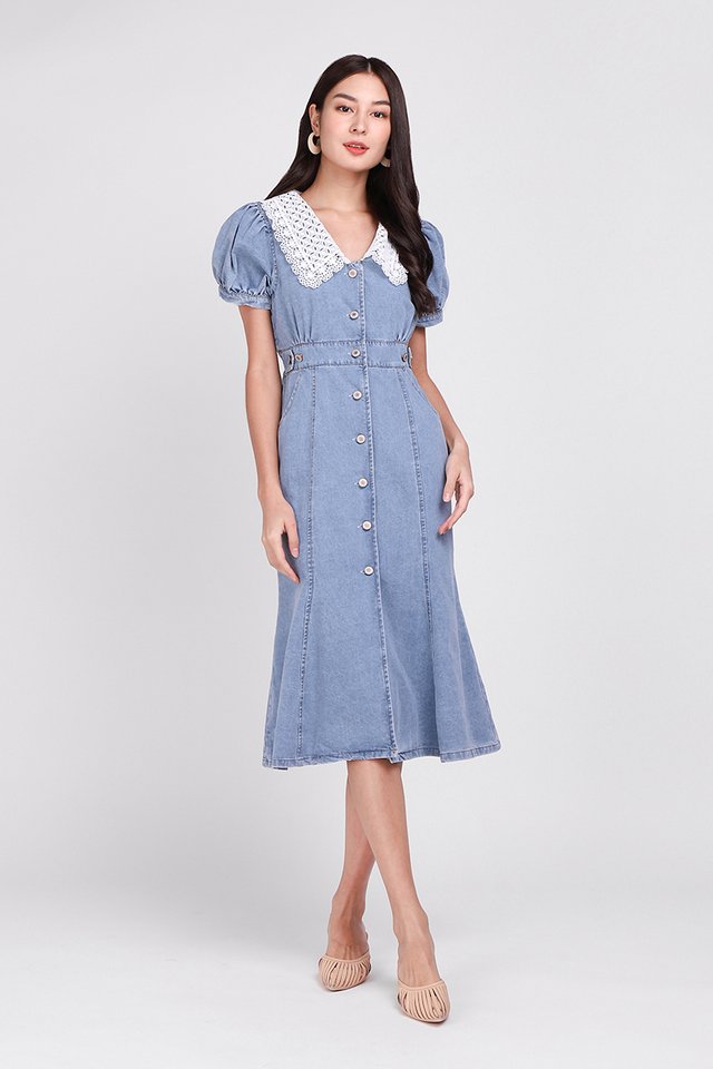 Sprightly Morning Dress In Light Wash