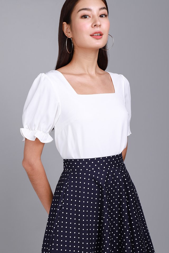 Lighthearted Soul Top In Classic White 