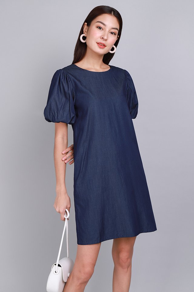 Perfectly Poised Dress In Dark Wash