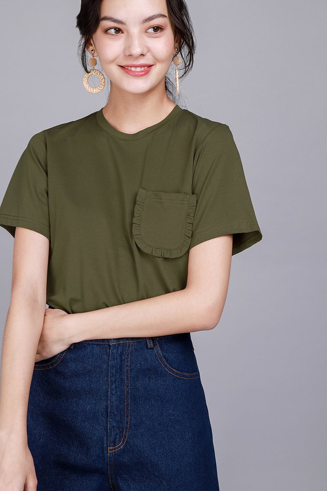 Ashley Top In Olive Green