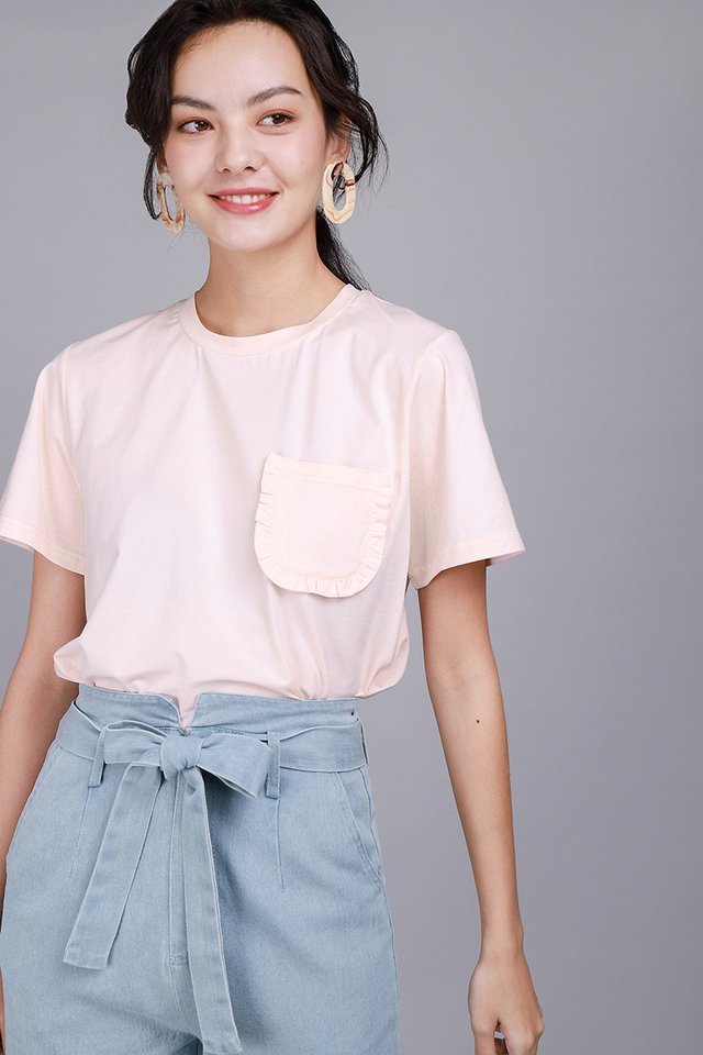 Ashley Top In Peach Pink
