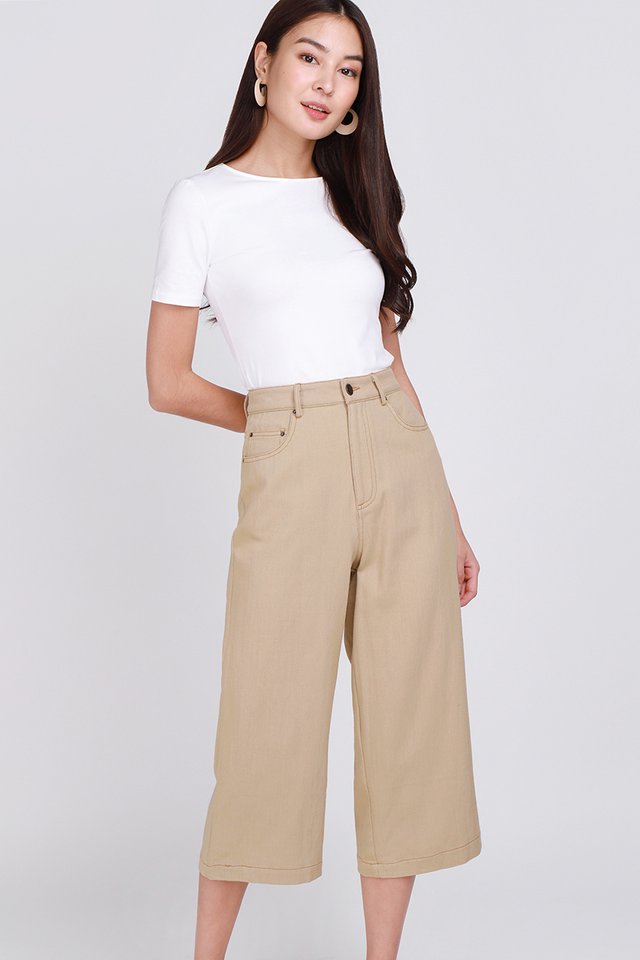 Charlie Culottes In Camel Sand