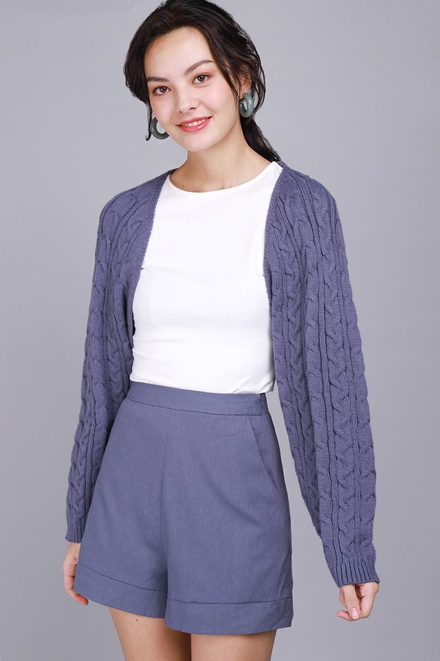 Snuggle And Cuddle Cardigan in Muted Blue
