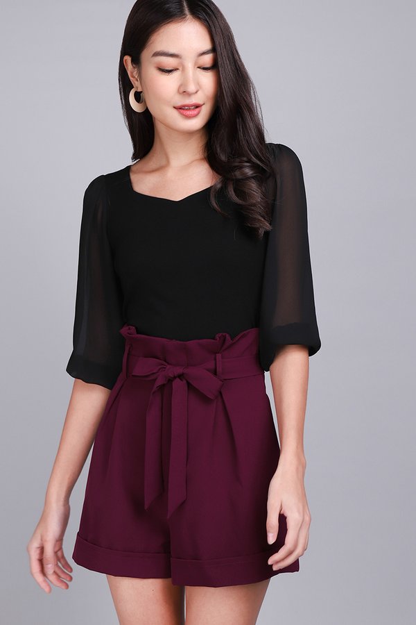 Zoe Top In Classic Black