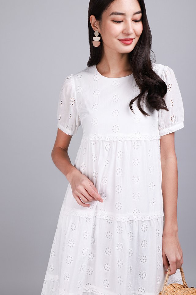 Living A Romance Dress In Classic White