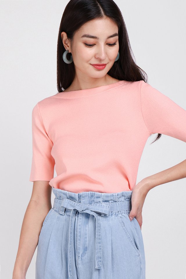 Mabel Top In Peach Pink