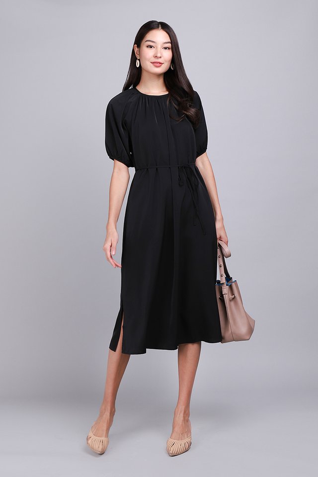 Gentle Disposition Dress In Classic Black