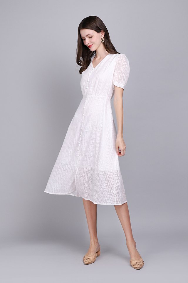 Glimmer Of Hope Dress In Classic White