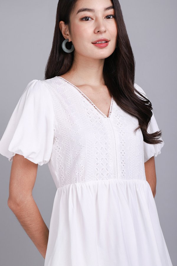 Snowflakes On My Romper In Classic White