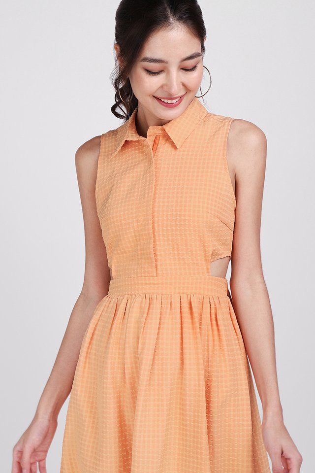 Right Side Of Happiness Dress In Apricot
