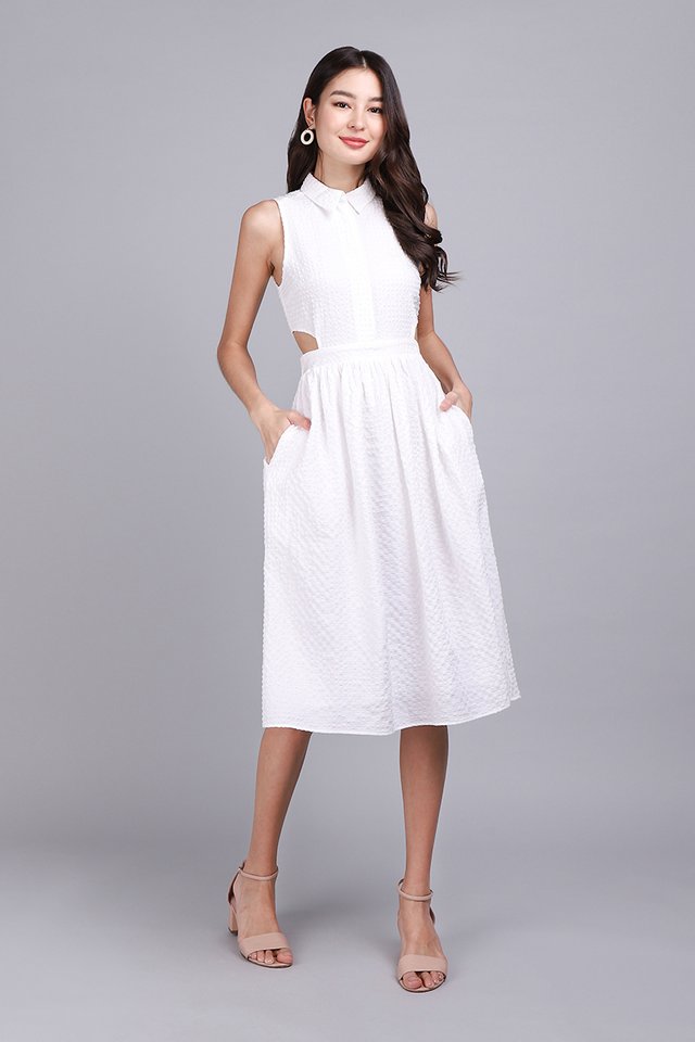 Right Side Of Happiness Dress In Classic White