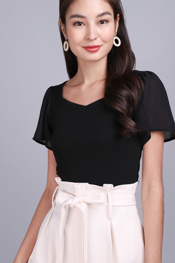 Zara Top In Classic Black
