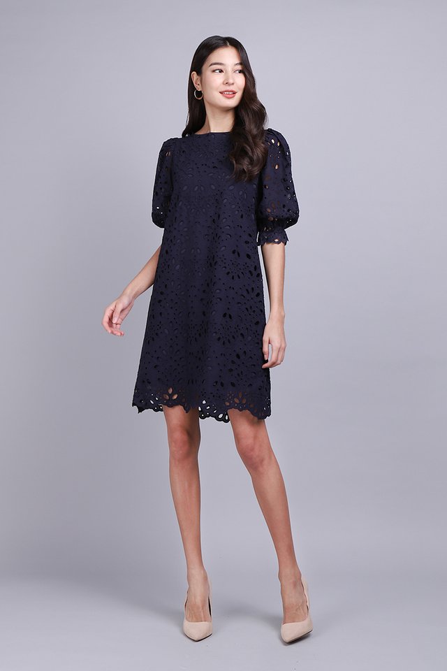 Crazy Little Thing Called Love Dress In Navy Blue