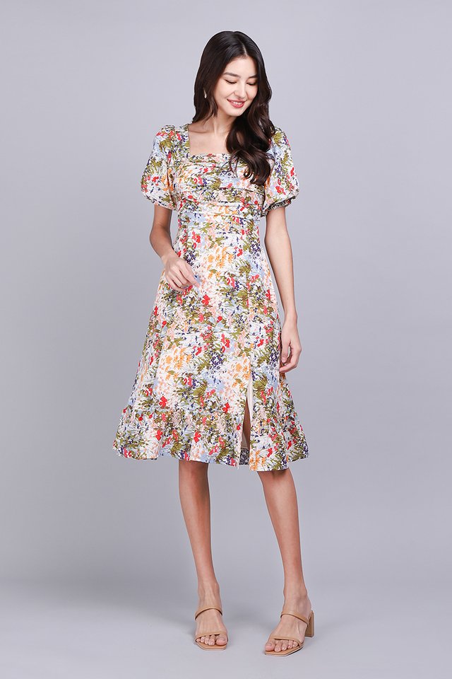 [BO] Sing A Song Of Spring Dress In Garden Florals