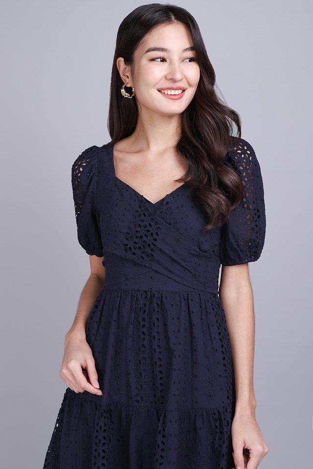 With All My Heart Dress In Midnight Blue