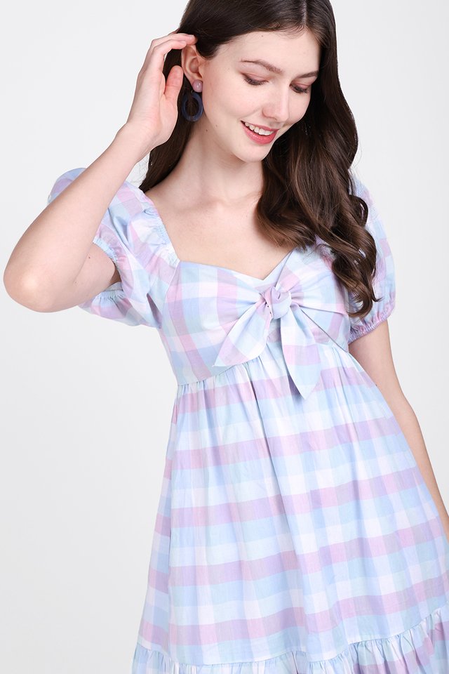 Crush On You Dress In Sky Gingham