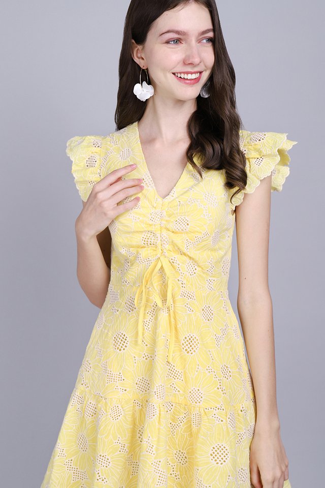 Happiness Index Dress In Sunshine Yellow