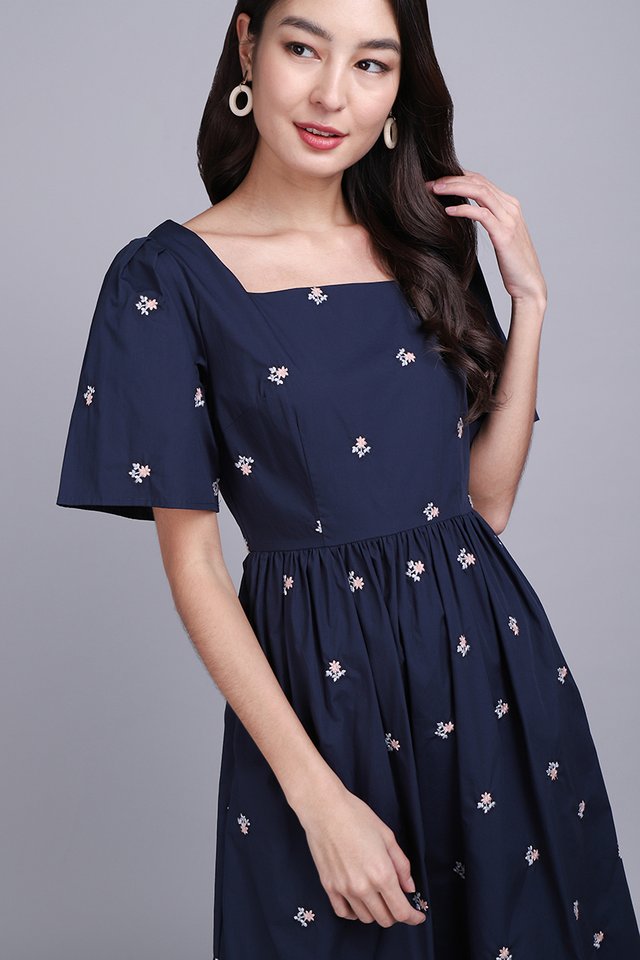 Willow Dress In Blue Florals