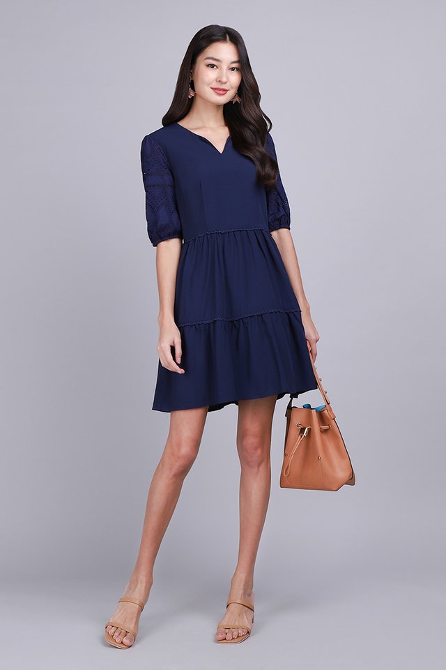 Paige Dress In Navy Blue