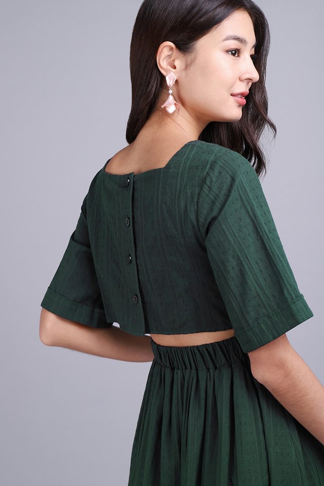Charlotte Dress In Forest Green