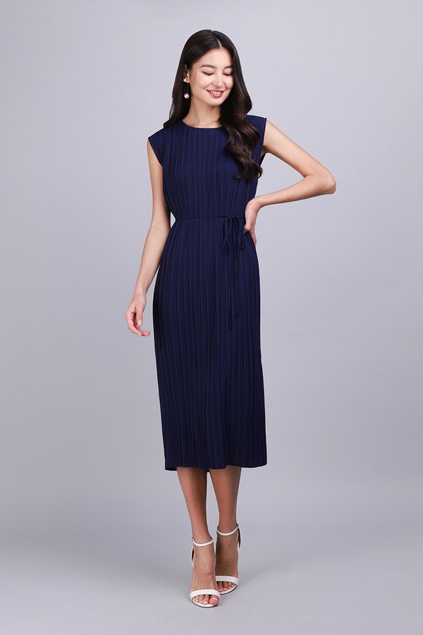 Selena Dress In Navy Blue