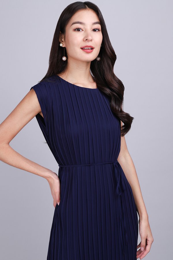 Selena Dress In Navy Blue