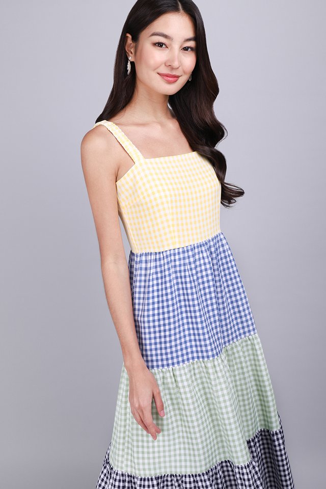 Nora Dress In Yellow Gingham